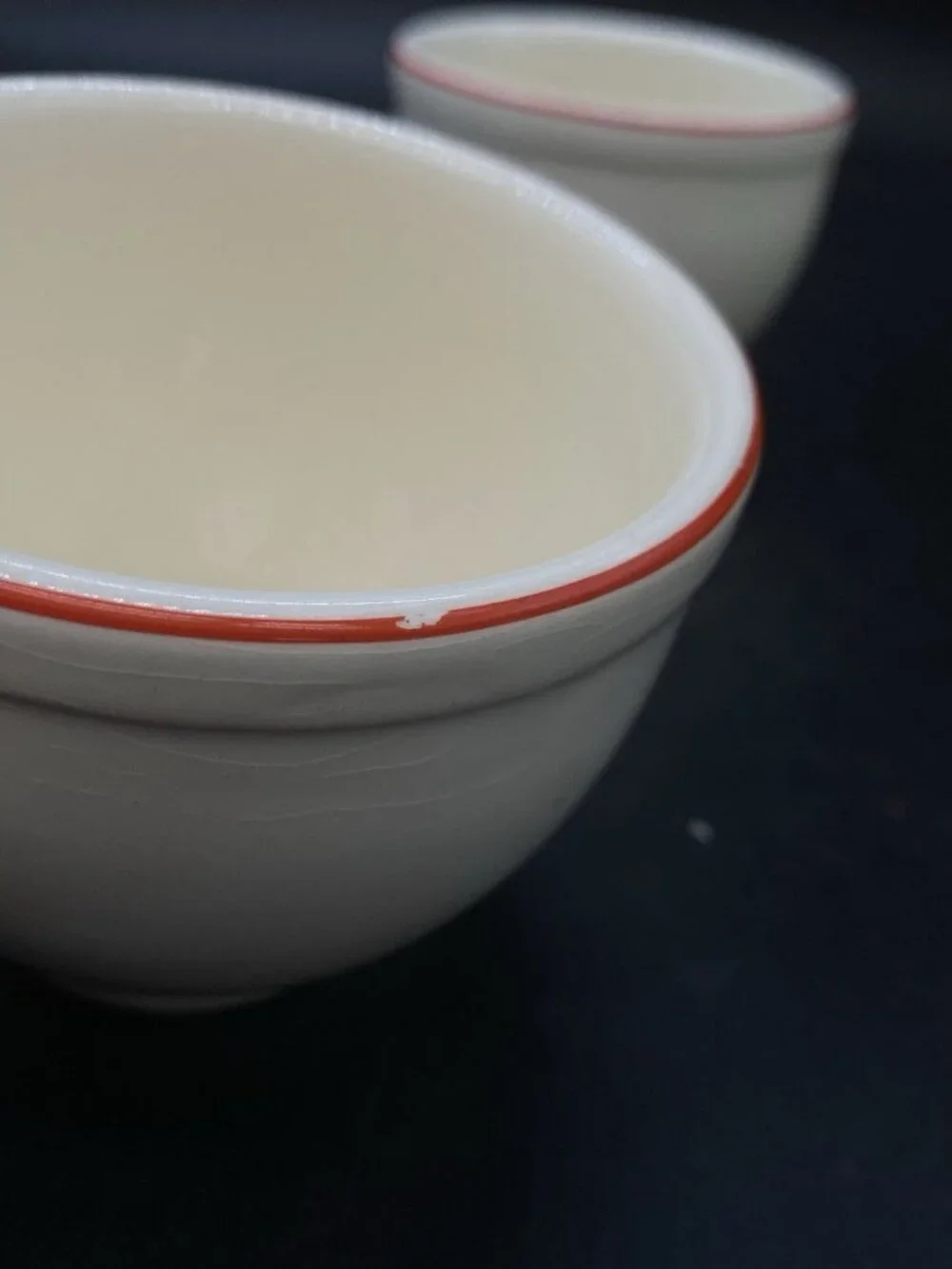 2 Universal Potteries Calico Fruit Pattern Custard Dessert Cup Vintage READ